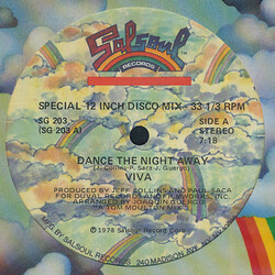 Viva (2) Dance The Night Away USED VINYL 12INCH 33 S RPM SINGLE STEREO