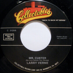 Larry Verne / Cannibal & The Headhunters Mr. Custer / Land Of 1000 Dances USED VINYL 7INCH 45 RPM SINGLE