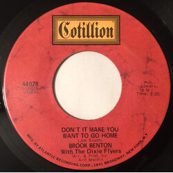 Brook Benton Don't It Make You Want To Go Home VINYL 7" USED
