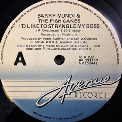 Barry Mundi & The Fish Cakes I'd Like To Strangle My Boss USED VINYL 7INCH 45 RPM SINGLE
