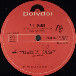 AJL Band Classical Salsa USED VINYL 12INCH 45 RPM