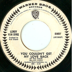 Leroy Van Dyke You Couldn't Get My Love Back (If You Tried) Vinyl 7" USED