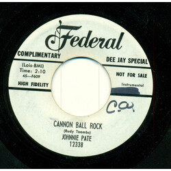 Johnny Pate Cannon Ball Rock USED VINYL 7INCH 45 RPM PROMO