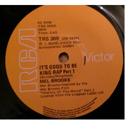 Mel Brooks It's Good To Be King Rap USED VINYL 7INCH 45 RPM SINGLE