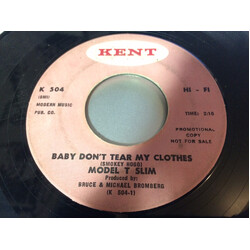 Model "T" Slim Baby Don't Tear My Clothes USED VINYL 7INCH 45 RPM PROMO