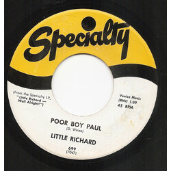 Little Richard Poor Boy Paul / Wonderin' USED VINYL 7INCH SINGLE 45 RPM