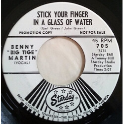 Benny Martin Stick Your Finger In A Glass Of Water / The Other Me USED VINYL 7INCH 45 RPM PROMO