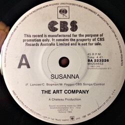 The Art Company Susanna USED VINYL 7INCH 45 RPM SINGLE PROMO
