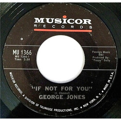 George Jones (2) If Not For You USED VINYL 7INCH SINGLE 45 RPM