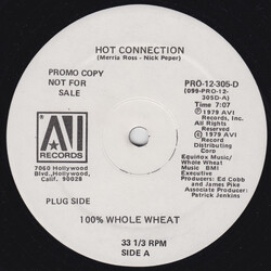 100% Whole Wheat Hot Connection USED VINYL 12INCH 45 RPM PROMO