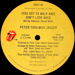Peter Tosh (You Got To Walk And) Don't Look Back USED VINYL 12INCH 33 S RPM PROMO