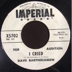 Dave Bartholomew I Cried / Somebody New USED VINYL 7INCH 45 RPM PROMO