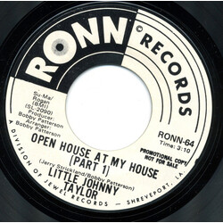 Little Johnny Taylor Open House At My House USED VINYL 7INCH SINGLE PROMO