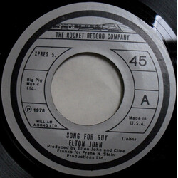Elton John Song For Guy USED VINYL 7INCH SINGLE STYRENE