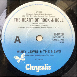 Huey Lewis & The News The Heart Of Rock & Roll USED VINYL 7INCH SINGLE 45 RPM