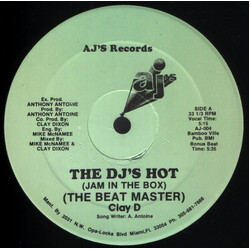 Beat Master Clay D. The DJ's Hot (Jam In The Box) USED VINYL 12INCH 33 S RPM