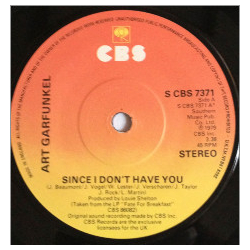 Art Garfunkel Since I Don't Have You Vinyl 7" USED