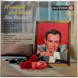 Jim Reeves Moonlight And Roses Vinyl LP USED