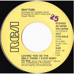 Rhythm Loving You (Is The Only Thing I Ever Want To Do) USED VINYL 7INCH 45 RPM PROMO STEREO MONO