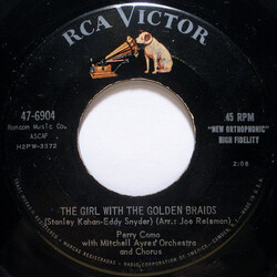 Perry Como The Girl With The Golden Braids / My Little Baby VINYL 7" USED