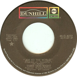 Three Dog Night Joy To The World USED VINYL 7INCH 45 RPM SINGLE