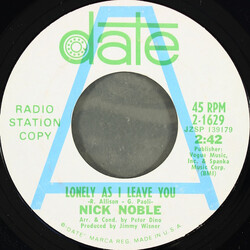 Nick Noble Lonely As I Leave You USED VINYL 7INCH 45 RPM PROMO STYRENE