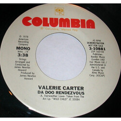 Valerie Carter Da Doo Rendezvous USED VINYL 7INCH 45 RPM PROMO STEREO MONO