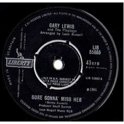 Gary Lewis & The Playboys Sure Gonna' Miss Her USED VINYL 7INCH 45 RPM SINGLE