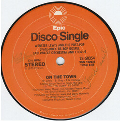 Webster Lewis / The Post-Pop Space-Rock Be-Bop Gospel Tabernacle Orchestra And Chorus On The Town USED VINYL 12INCH 33 S RPM SINGLE STEREO