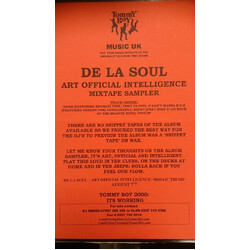 De La Soul Preview: Art Official Intelligence USED VINYL 12INCH 33 S RPM SINGLE SIDED MIXED PROMO SAMPLER