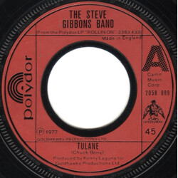 Steve Gibbons Band Tulane USED VINYL 7INCH 45 RPM SINGLE