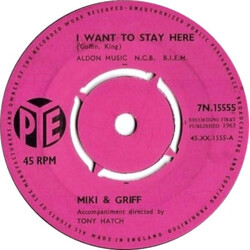 Miki & Griff I Want To Stay Here / My Heart Will Make A Fool Of Me Again USED VINYL 7INCH 45 RPM SINGLE