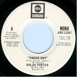 Nolan Porter Singer Man USED VINYL 7INCH 45 RPM PROMO