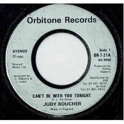 Judy Boucher Can't Be With You Tonight USED VINYL 7INCH 45 RPM SINGLE REPRESS STEREO