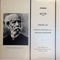 Édouard Lalo / Pierre Amoyal / Paul Paray / Orchestre National De L'Opéra De Monte-Carlo Symphonie Espagnole, Op. 21, Rhapsodie Norvegienne Vinyl LP U