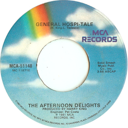 The Afternoon Delights General Hospi-tale Vinyl 7" USED