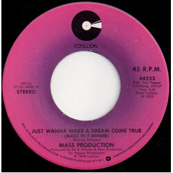 Mass Production Just Wanna Make A Dream Come True (Mass In F Minor) USED VINYL 7INCH 45 RPM