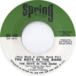 The Boys In The Band (How Bout A Little Hand For) The Boys In The Band USED VINYL 7INCH 45 RPM STYRENE