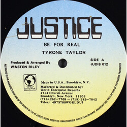 Tyrone Taylor Be For Real Vinyl 12" USED