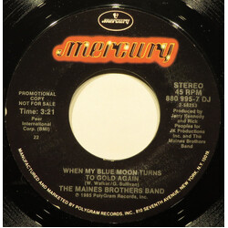 The Maines Brothers Band When My Blue Moon Turns To Gold Again USED VINYL 7INCH 45 RPM PROMO