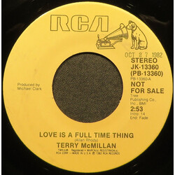 Terry McMillan Love Is A Full Time Thing USED VINYL 7INCH 45 RPM PROMO