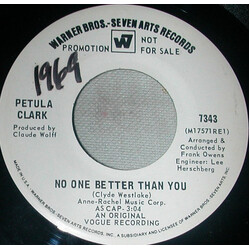 Petula Clark No One Better Than You / Things Bright And Beautiful USED VINYL 7INCH SINGLE 45 RPM PROMO