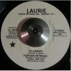Foreign Intrigue Celebrate / Jaimie USED VINYL 7INCH 45 RPM SINGLE PROMO