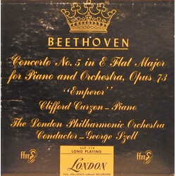 Ludwig van Beethoven / Clifford Curzon / London Philharmonic Orchestra / George Szell Concerto No. 5 In E Flat Major Op. 73 "Emperor" Vinyl LP USED