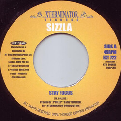 Sizzla Stay Focus USED VINYL 7INCH 45 RPM