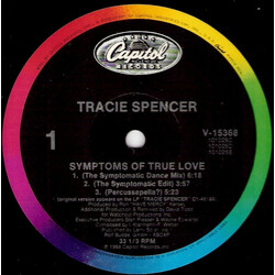 Tracie Spencer Symptoms Of True Love USED VINYL 12INCH 33 S RPM