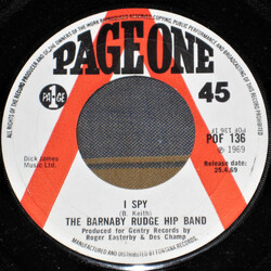 The Barnaby Rudge Hip Band I Spy USED VINYL 7INCH 45 RPM SINGLE PROMO