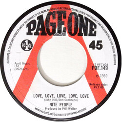 Nite People Love, Love, Love, Love, Love USED VINYL 7INCH SINGLE PROMO