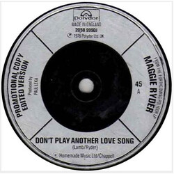 Maggie Ryder Don't Play Another Love Song USED VINYL 7INCH SINGLE 45 RPM PROMO