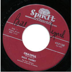 Nick Therry Grateful USED VINYL 7INCH 45 RPM